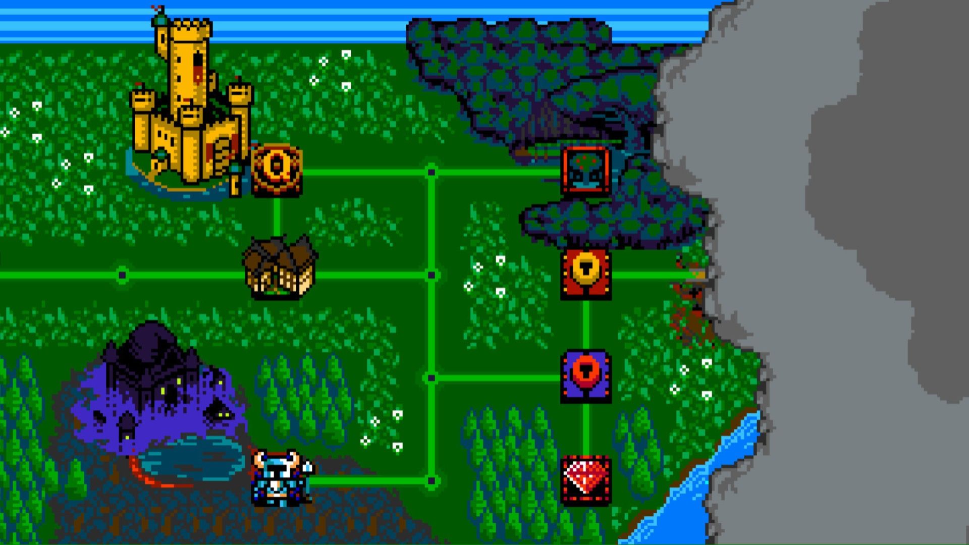 The world map in Shovel Knight