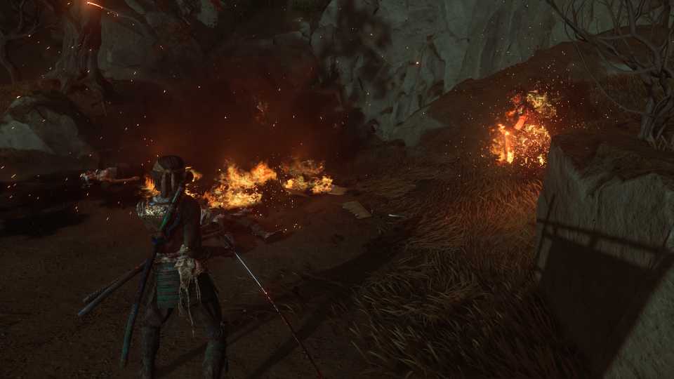 Throwing Scorch Bombs in Ghost of Yotei