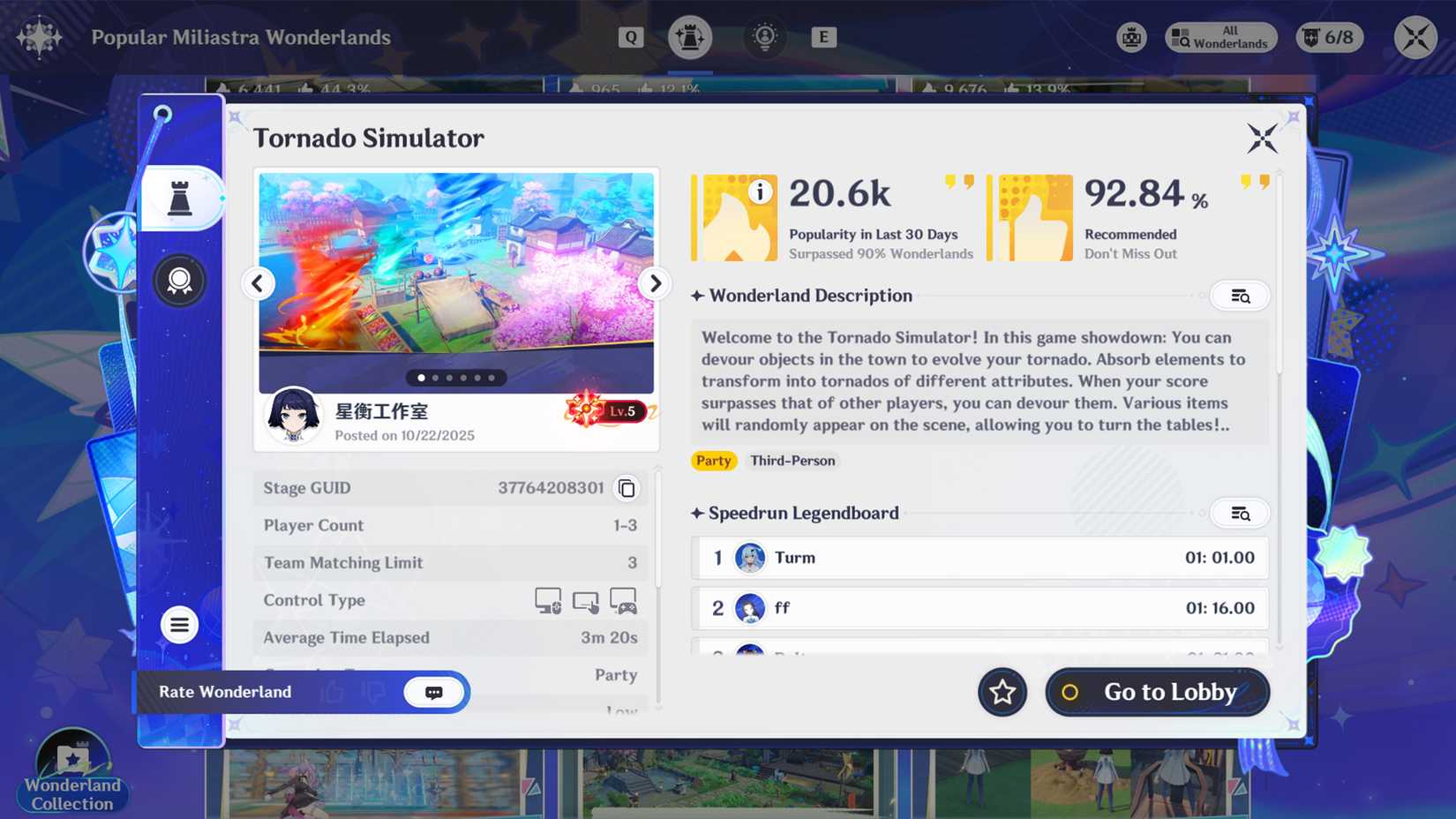 tornado simulator game miliastra wonderlands in genshin impact
