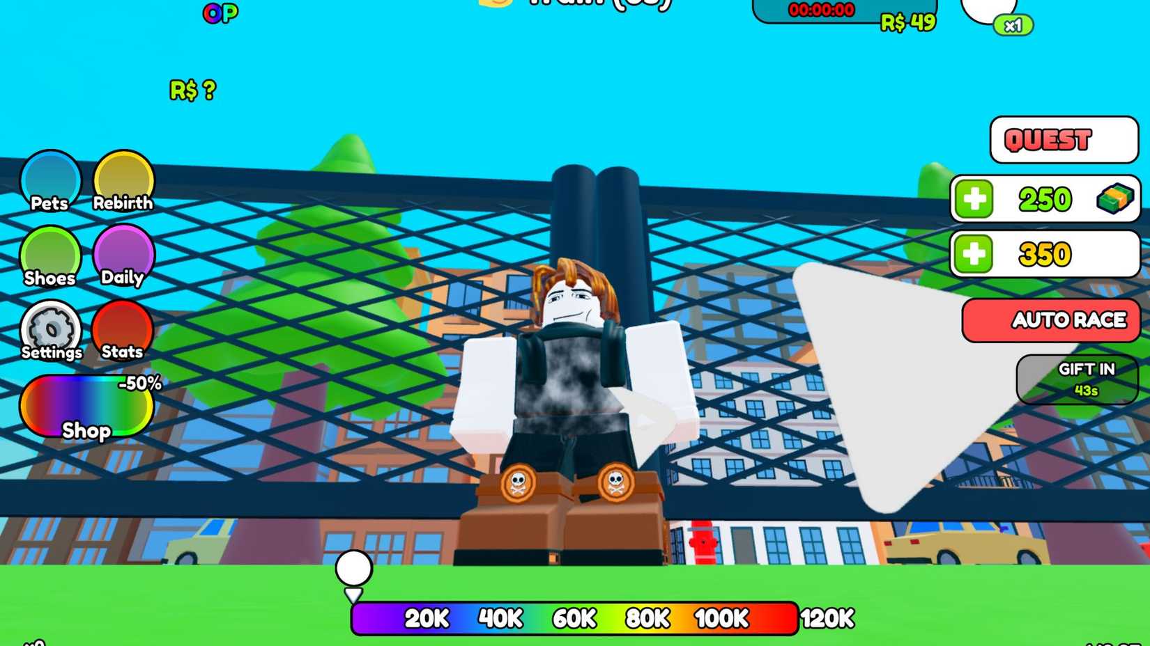 Trampoline Training player