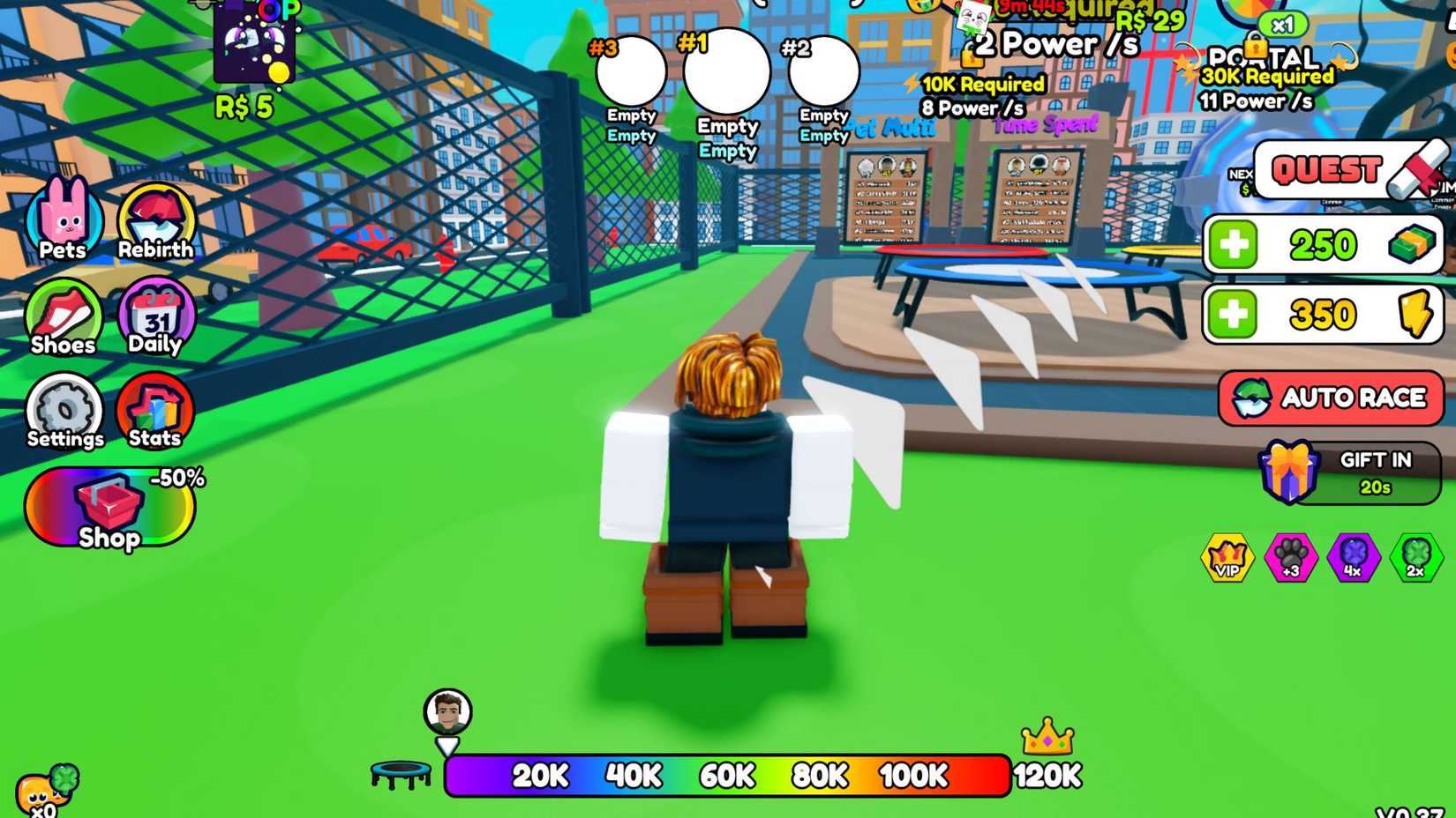 Trampoline Training player