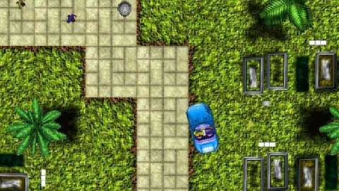 Trying not to hit some pedestrians - Grand Theft Auto