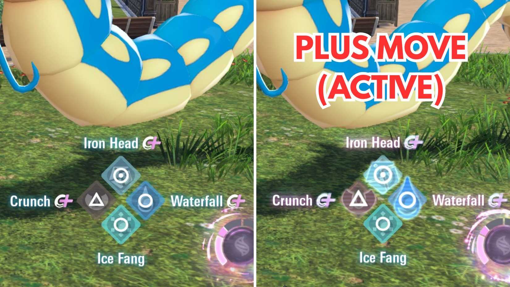 using a plus move in pokemon legends za