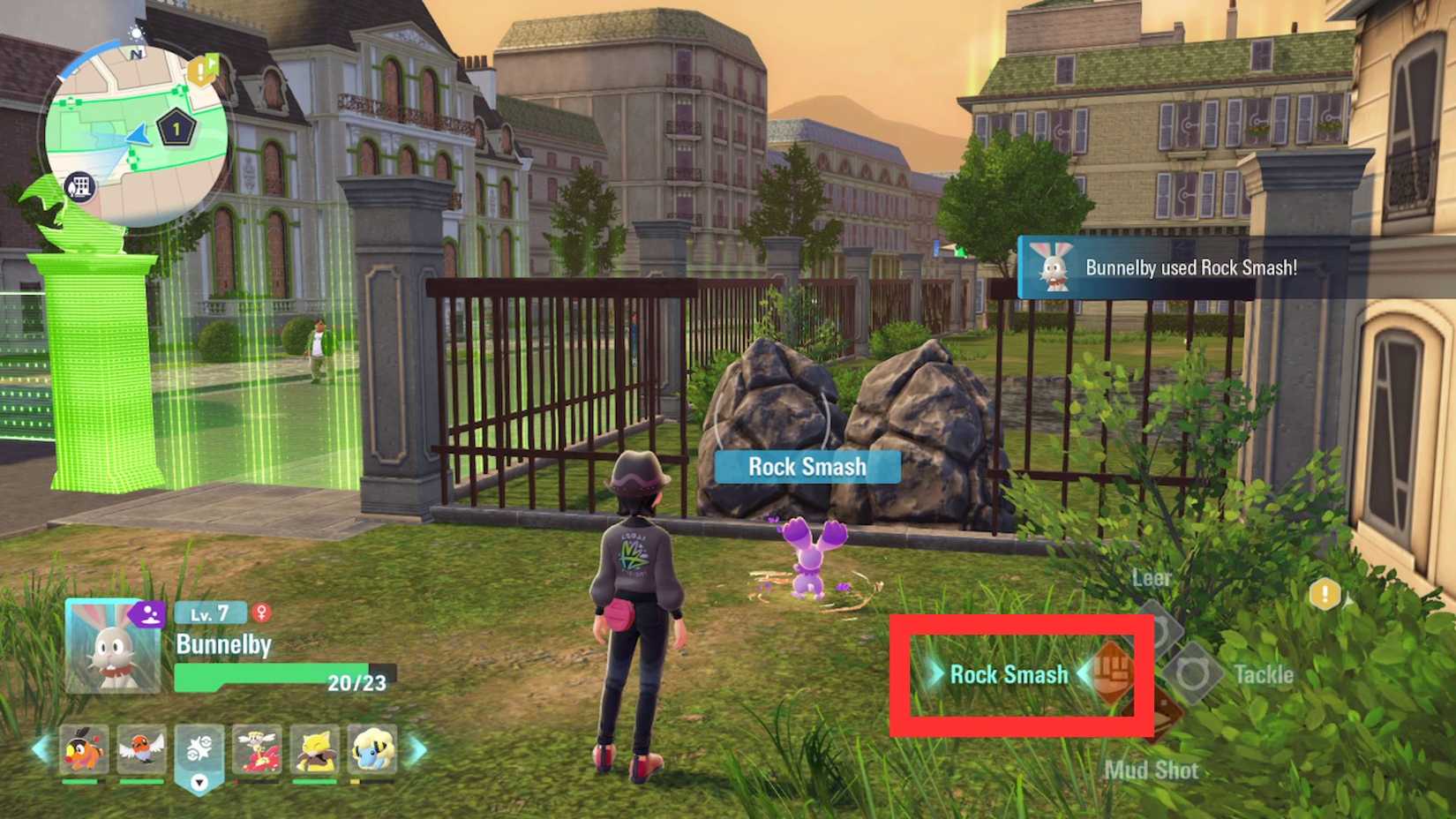 using rock smash to break boulders in pokemon legends za (1)