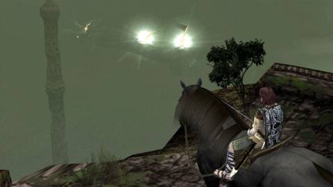 Wander finds an underwater colossus - Shadow Of The Colossus