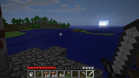 Watching the sun set - Minecraft