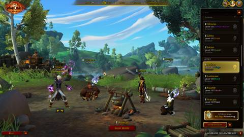 world of warcraft character select screen timerunners no transfer button