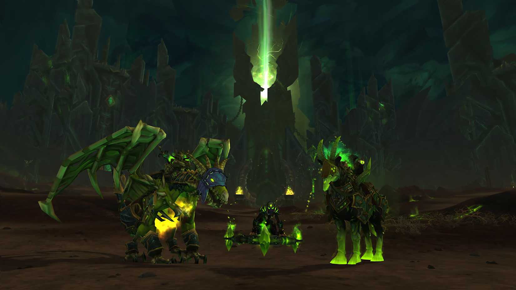 world of warcraft legion remix rewards fel infused class mounts