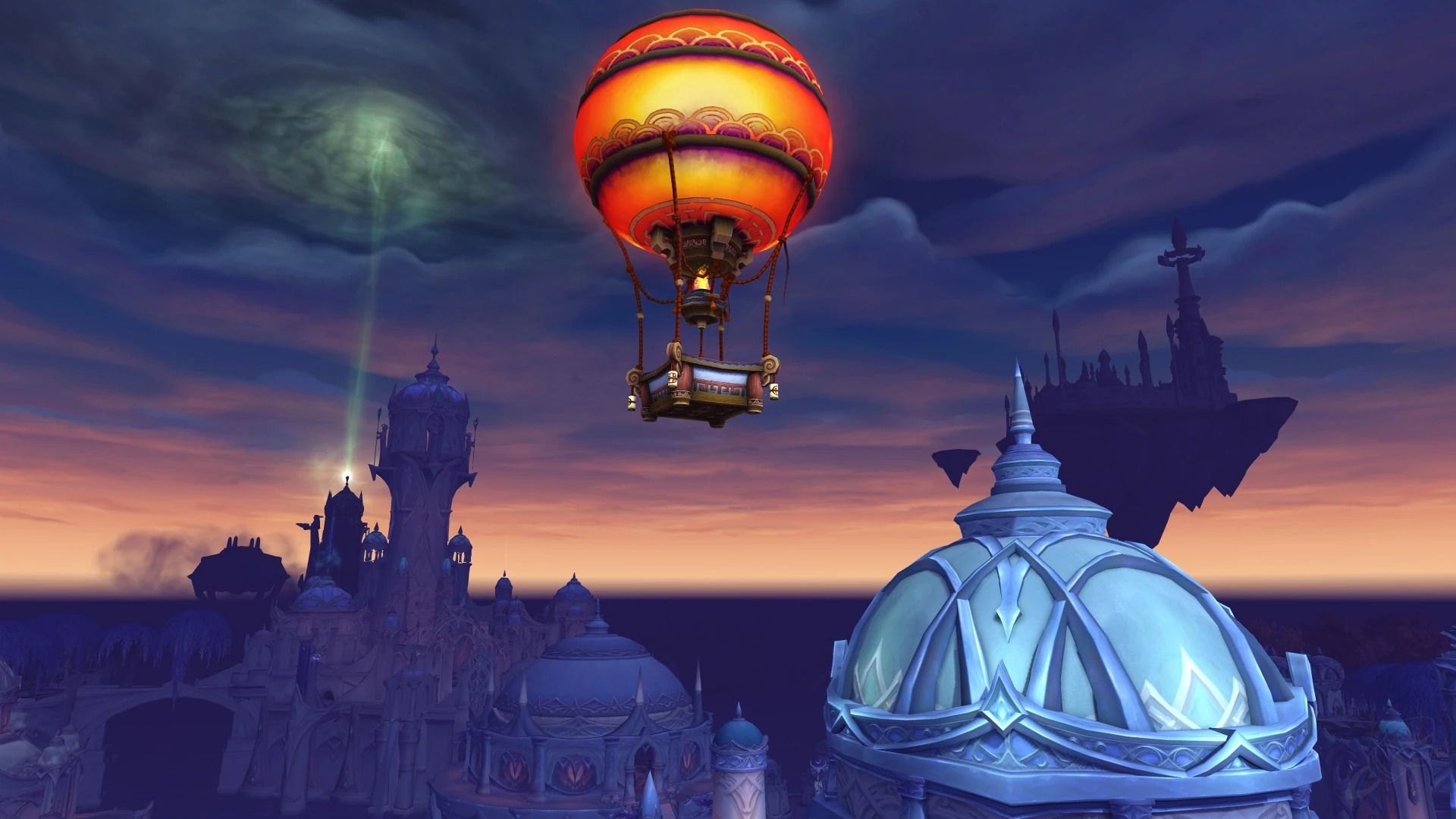 Balão de Ar Quente Festivo em World of Warcraft