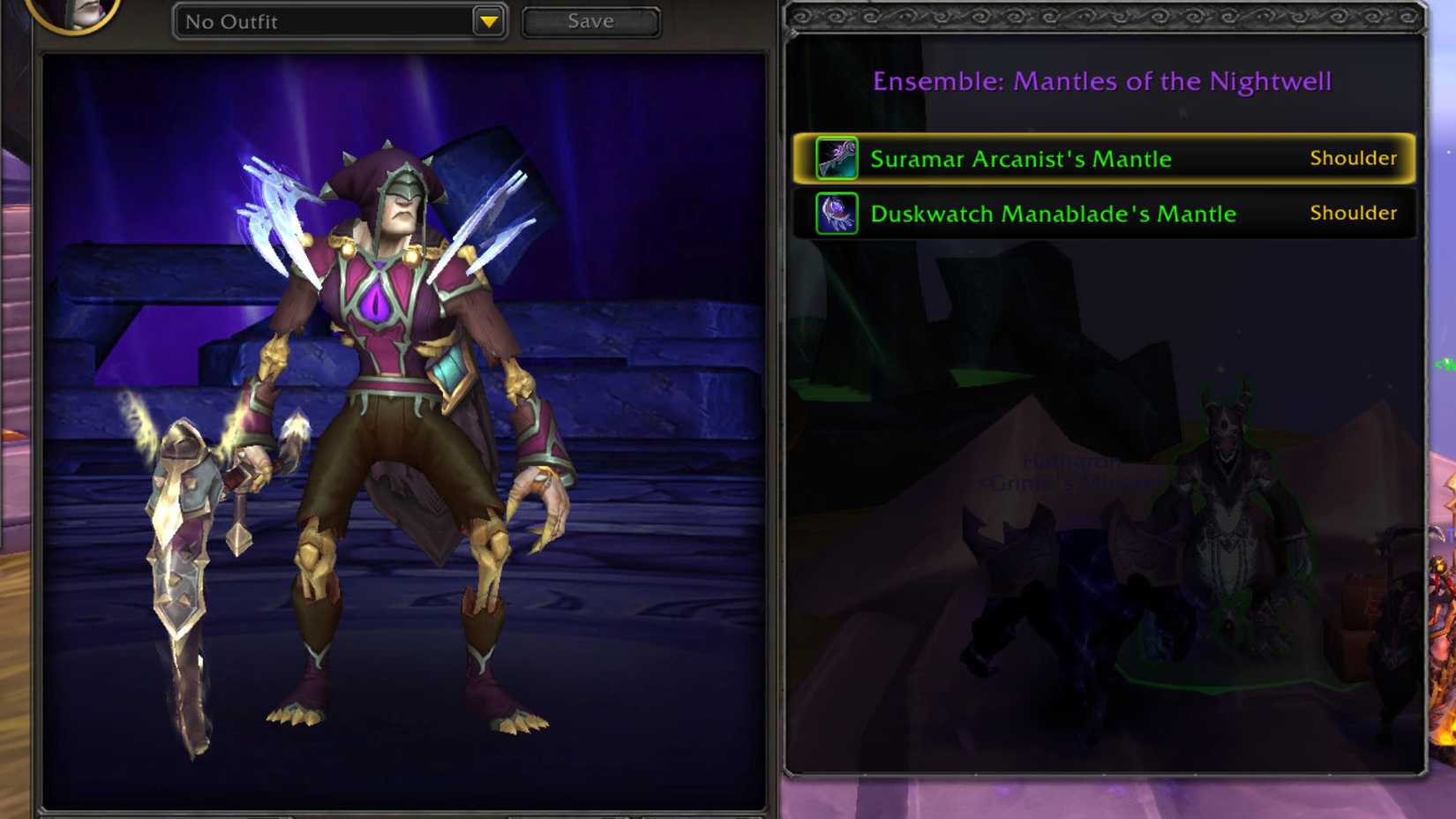 WoW Legion Remix Best Rewards Buy First Ensemble Mantles of the Nightwell