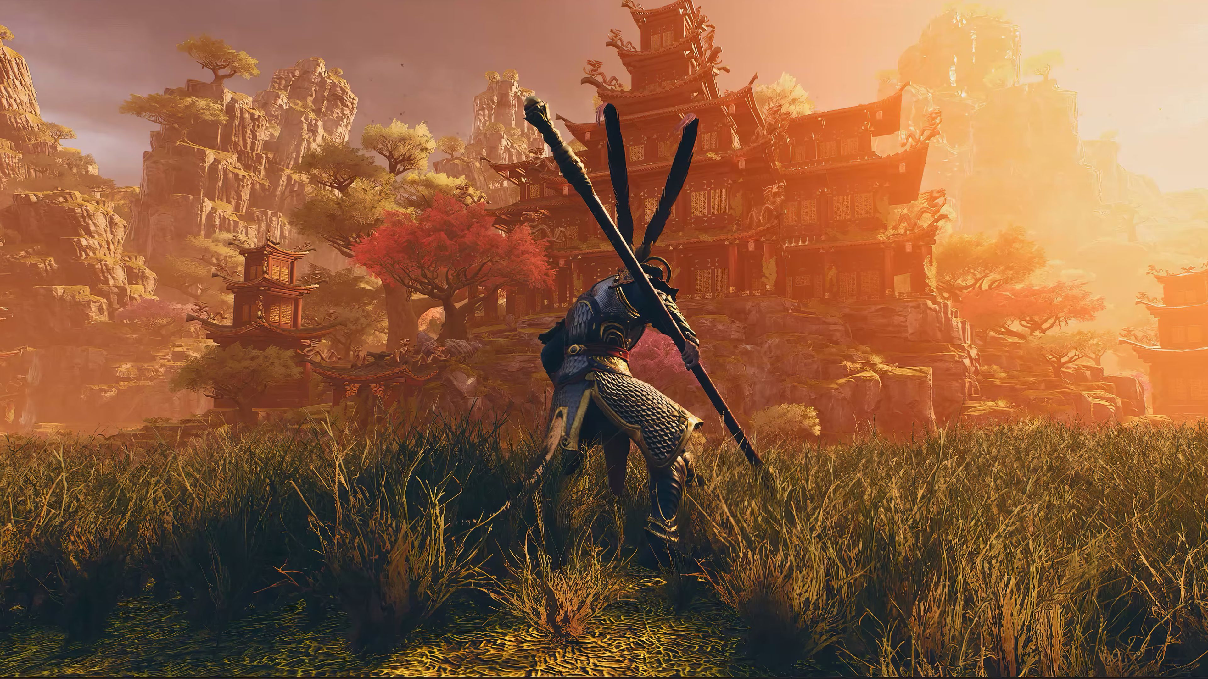 Protagonista de Wukong: Legacy Reborn em pose de ação.