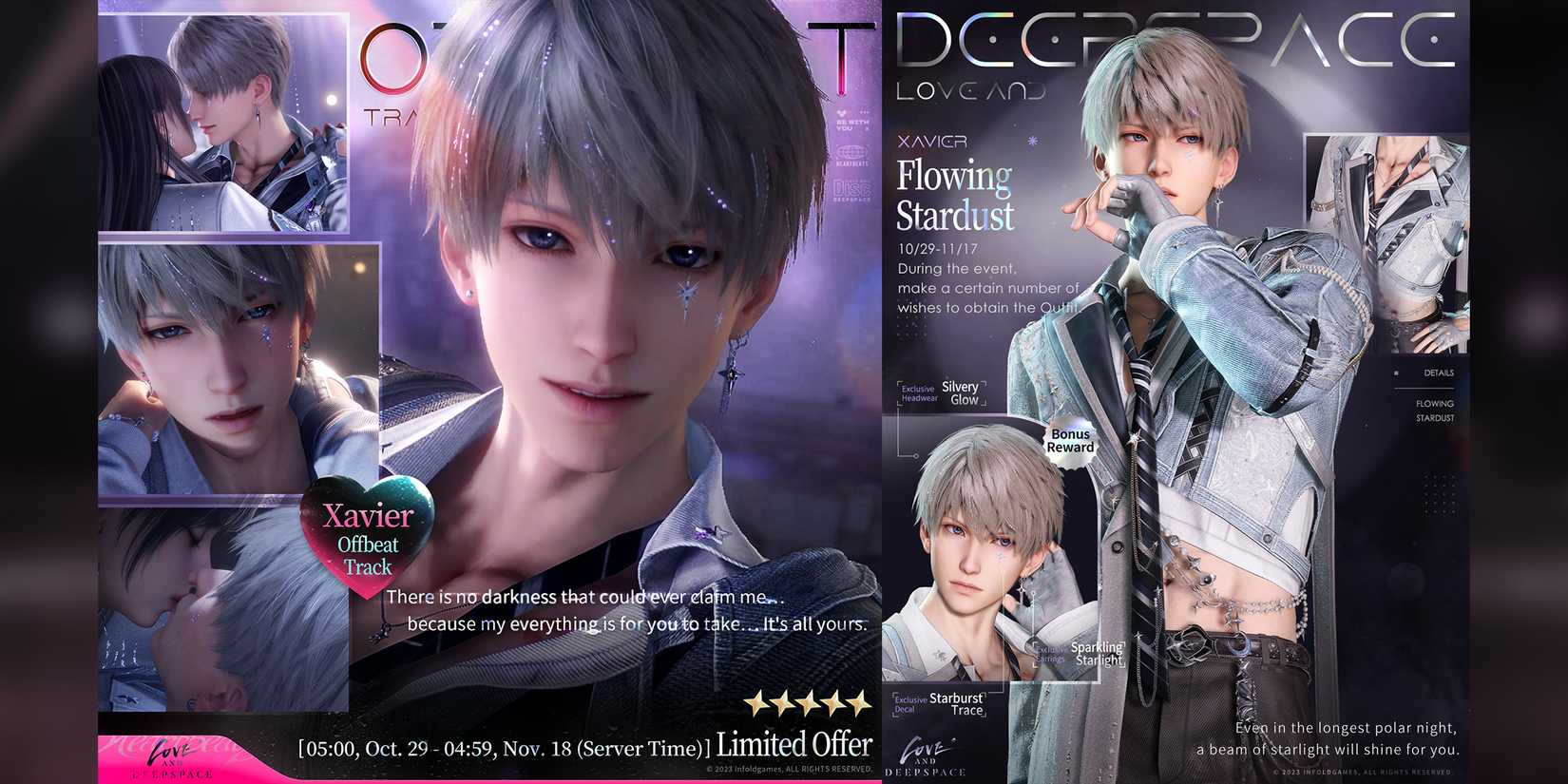 xavier heartbeats ablaze banner in love and deepspace