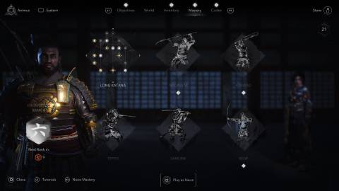 Yasuke’s skill tree in Assassin's Creed Shadows