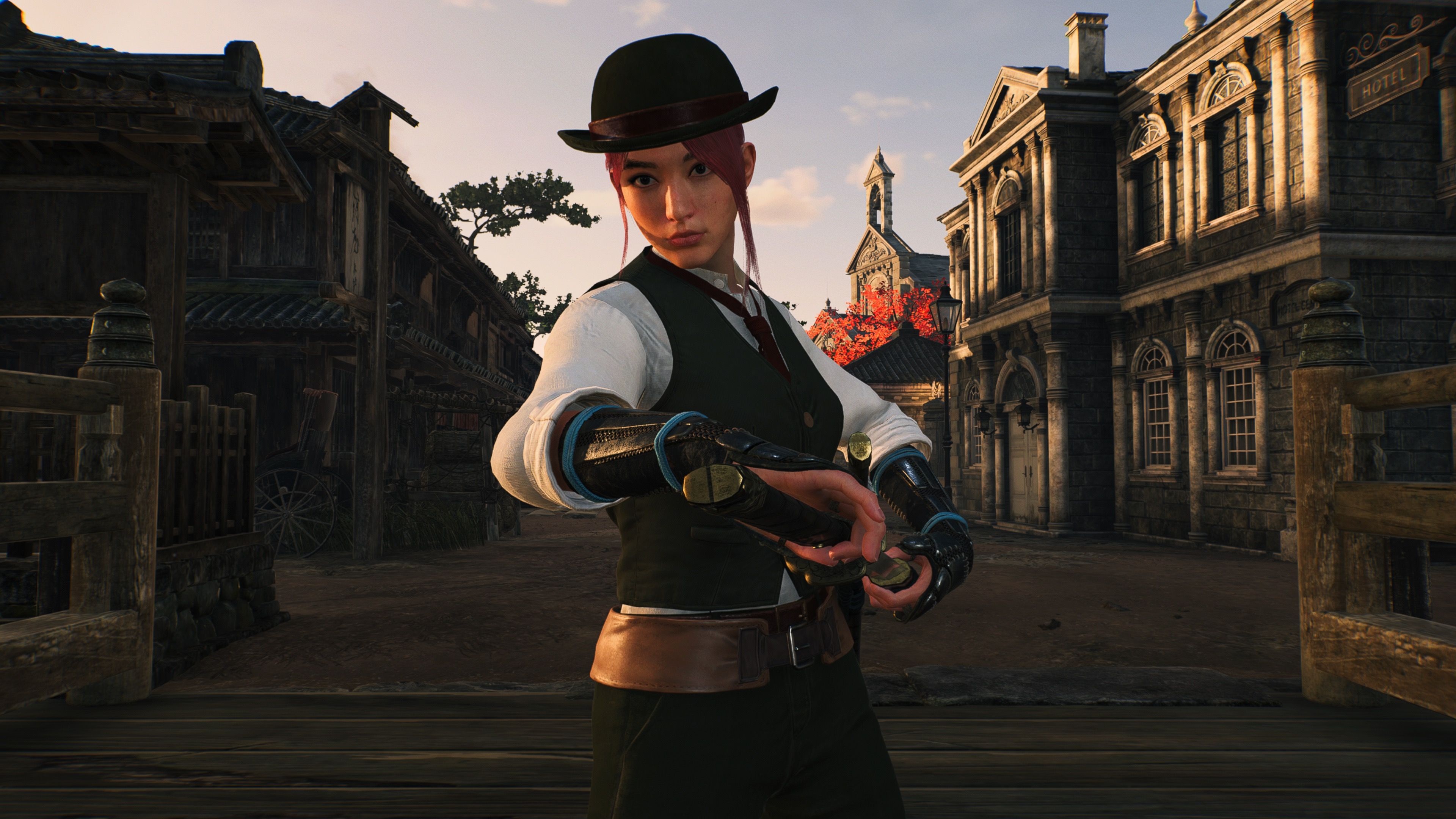 Your character in town in Rise Of The Ronin