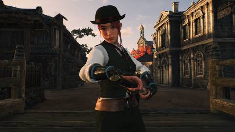 Your character in town in Rise Of The Ronin