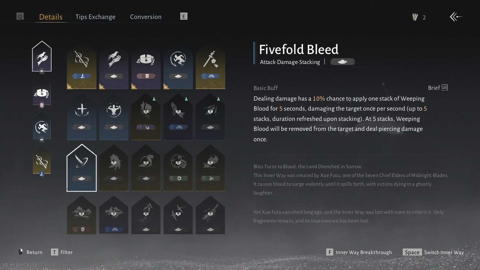 Where Winds Meet Fivefold Bleed Description