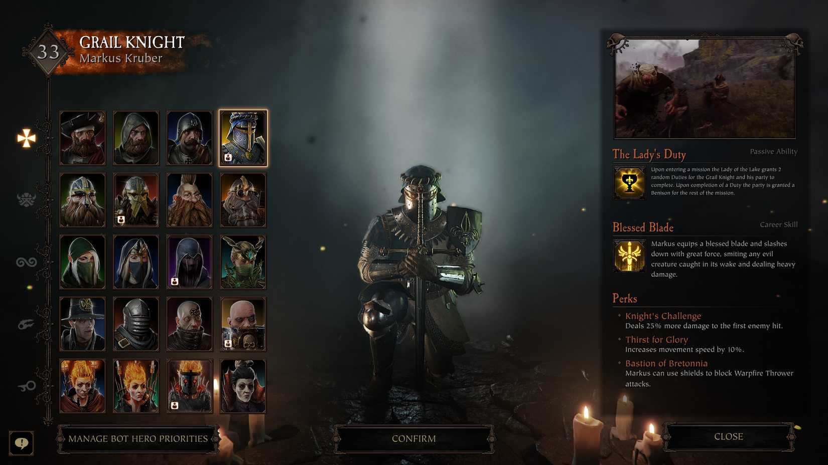Vermintide 2 Grail Knight Kruber