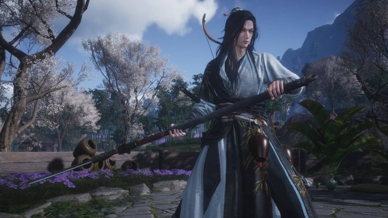 Where Winds Meet Thundercry Blade Ready Pose