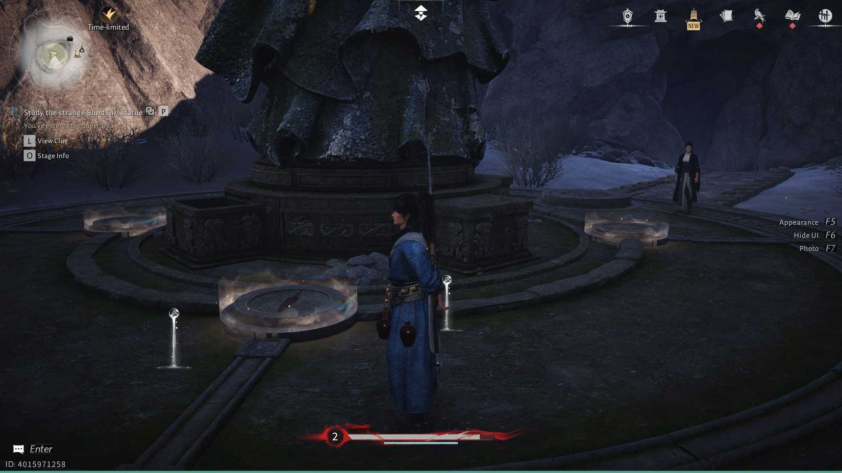 Where Winds Meet Blind to the World Blind Girl Statue Puzzle