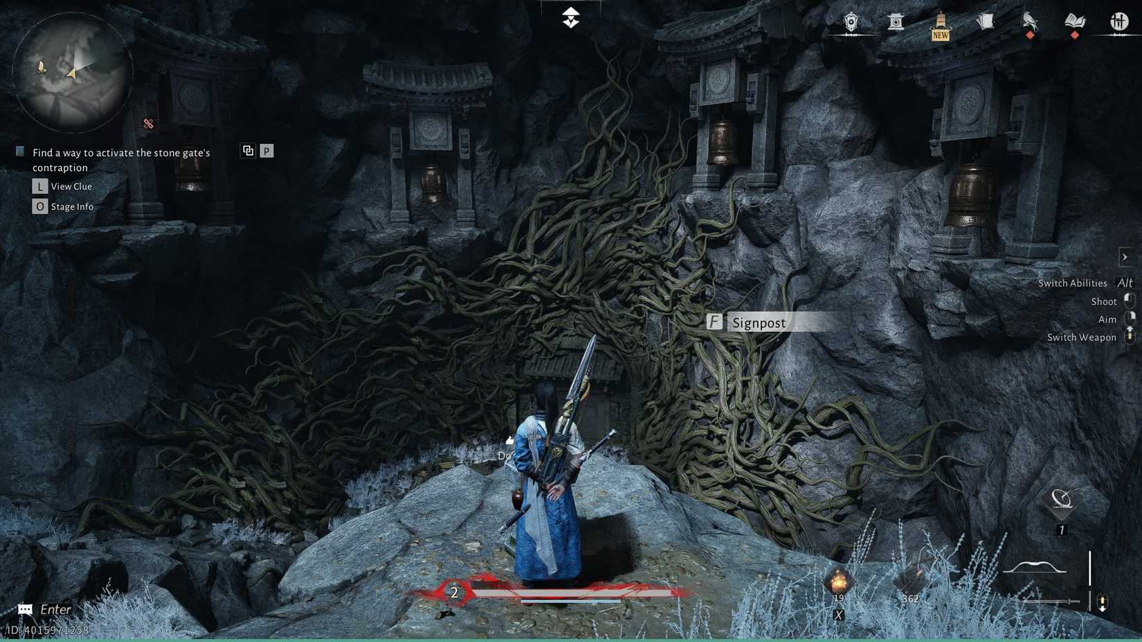 Where Winds Meet Blind to the World stone gate puzzle