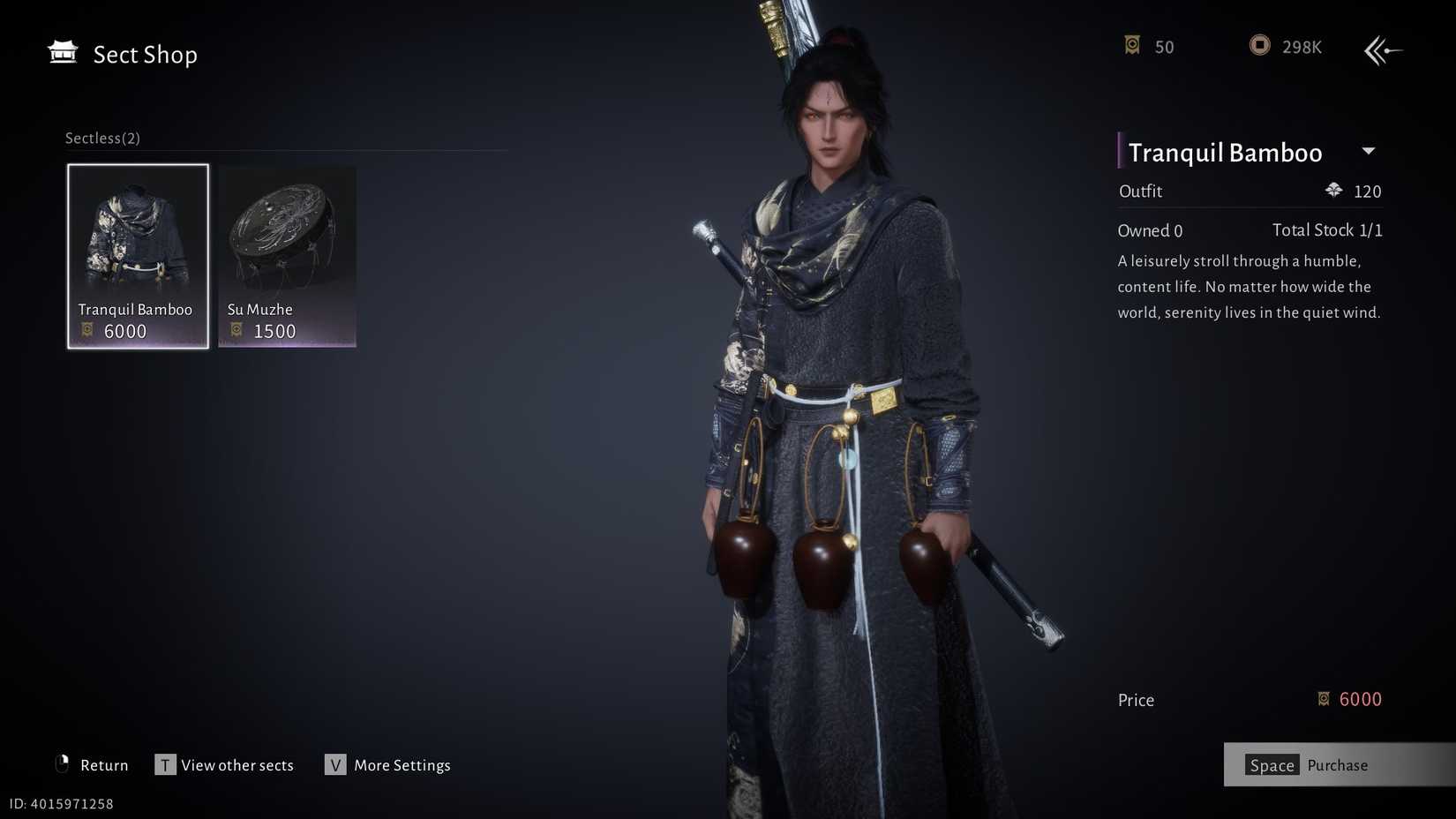 Where Winds Meet Sectless Outfit