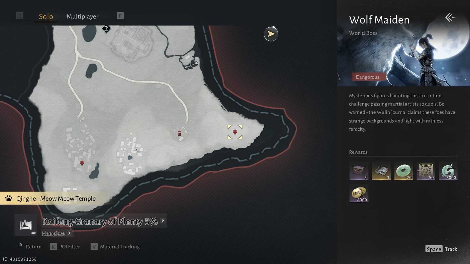 Where the Winds Meet Wolf Maiden Boss Locations