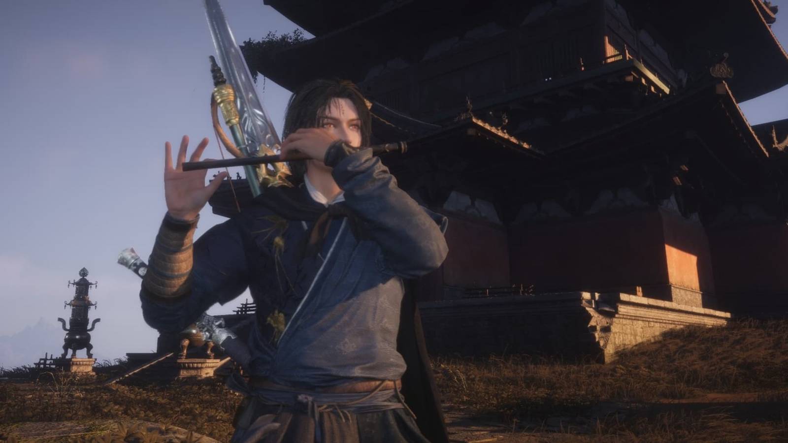 Where Winds Meet Playing flute