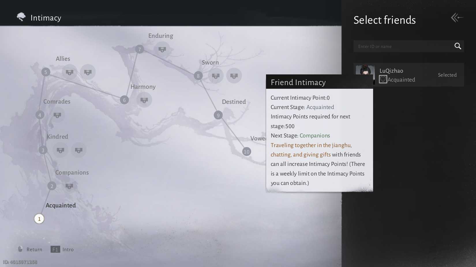 Where Winds Meet Intimacy Levels