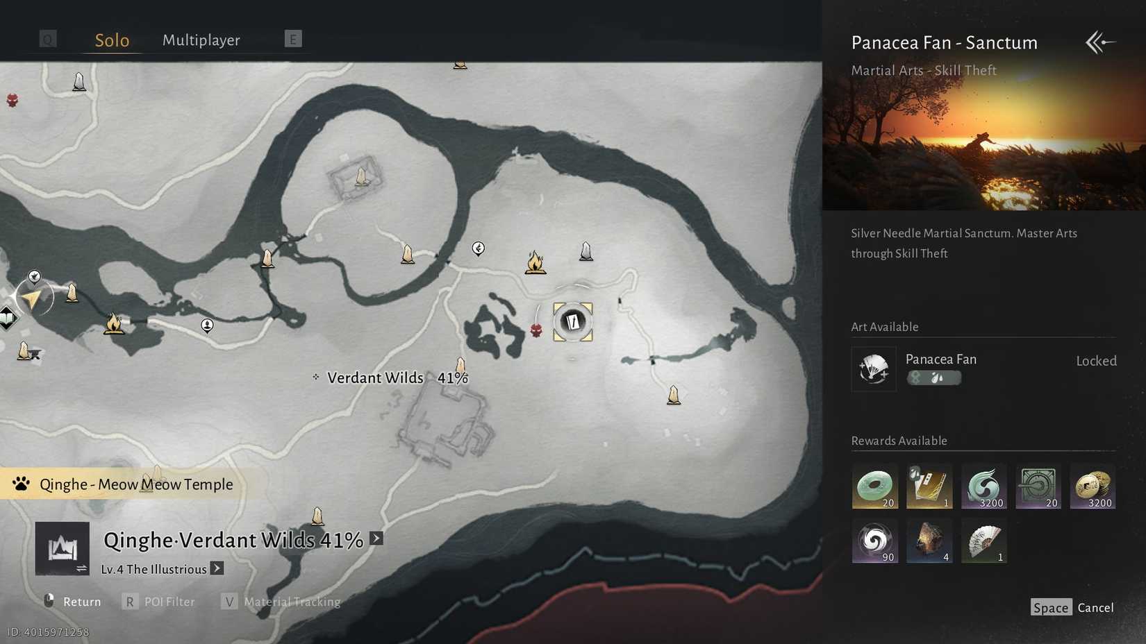 Where Winds Meet Panacea Fan dungeon location