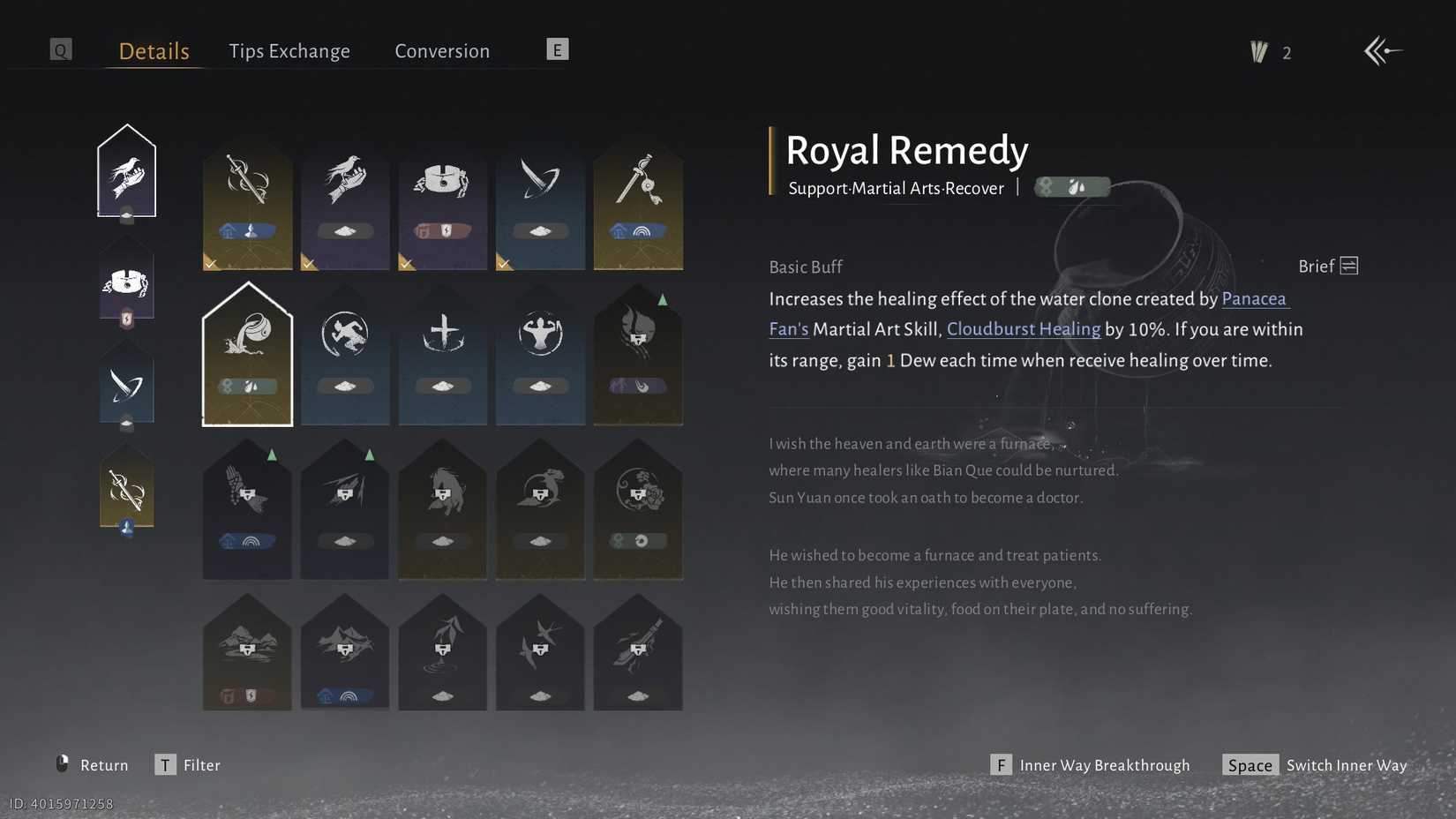 Where Winds Meet Royal Remedy description