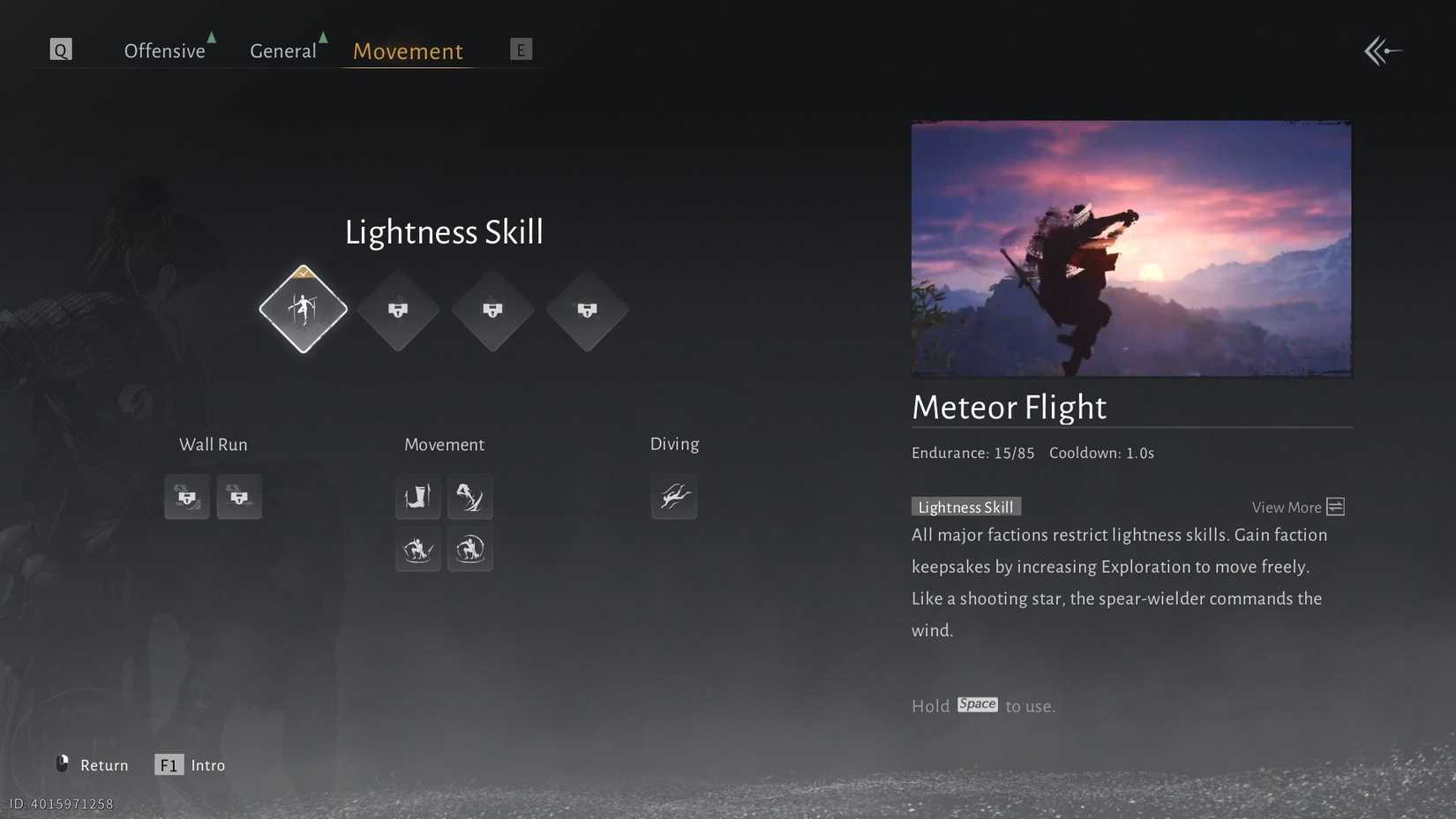 Where Winds Meet Meteor Flight skill unlocked