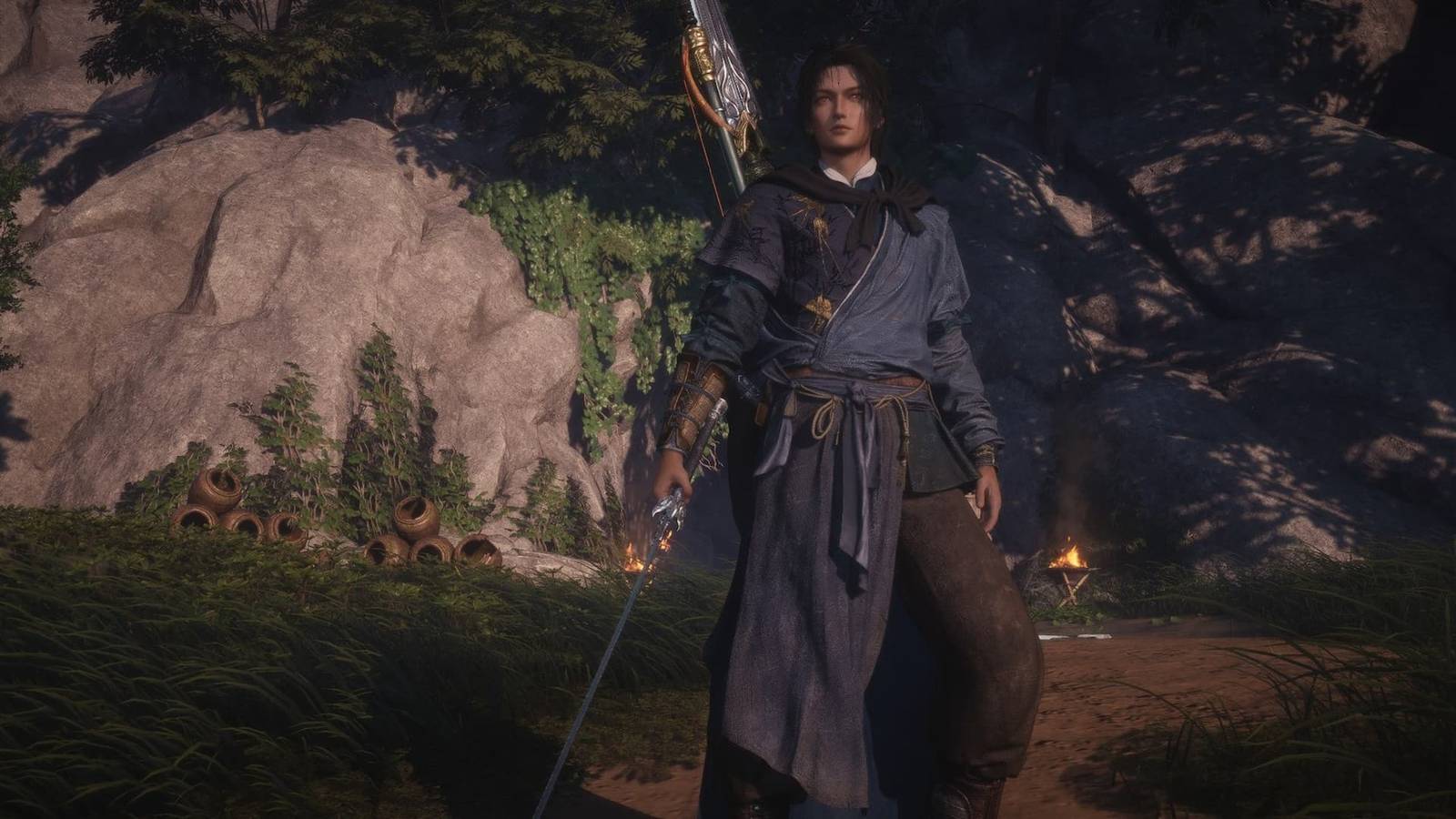 Where Winds Meet Sword with Jiang outfit