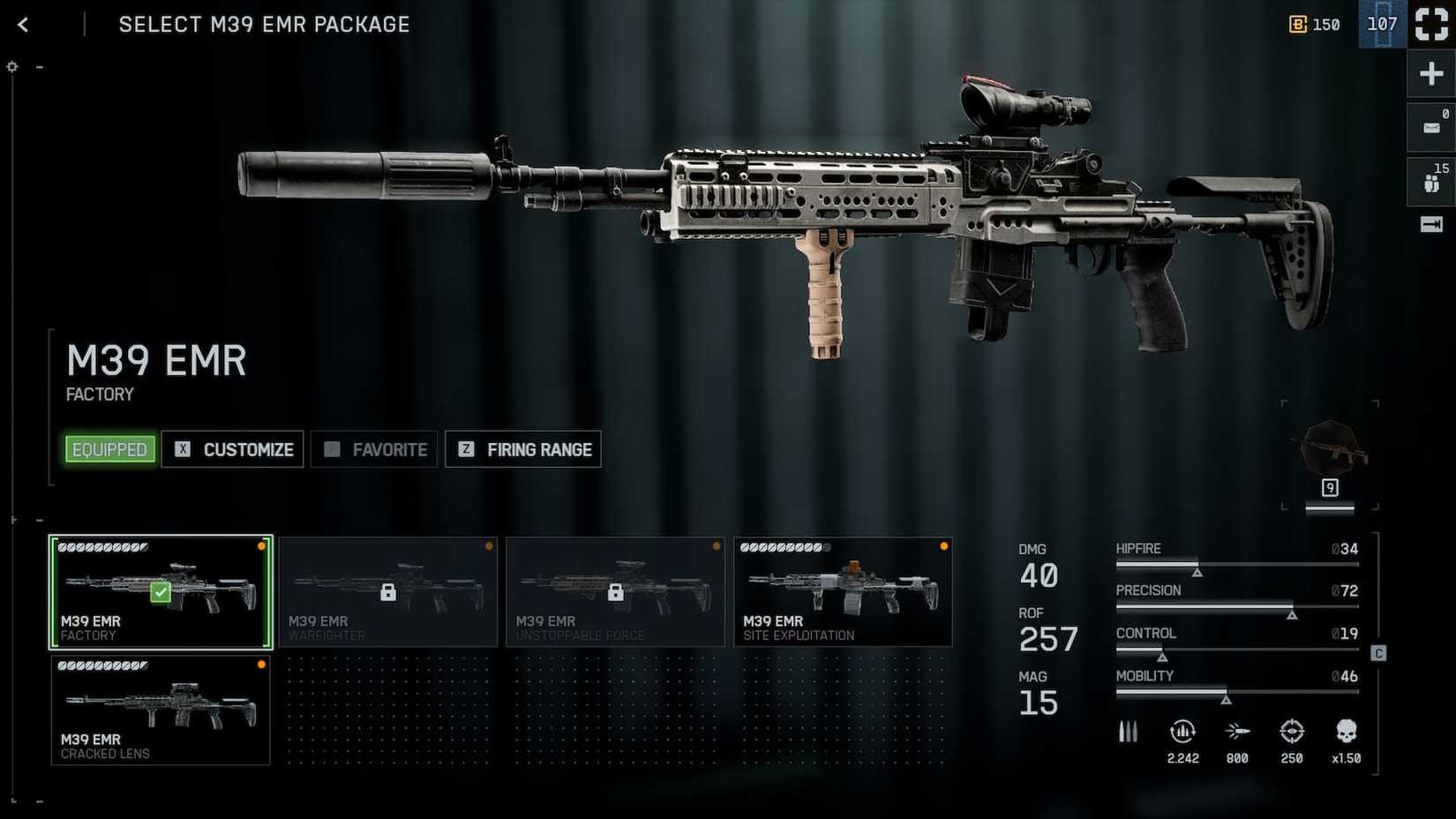 Estatísticas do BF6 M39 EMR