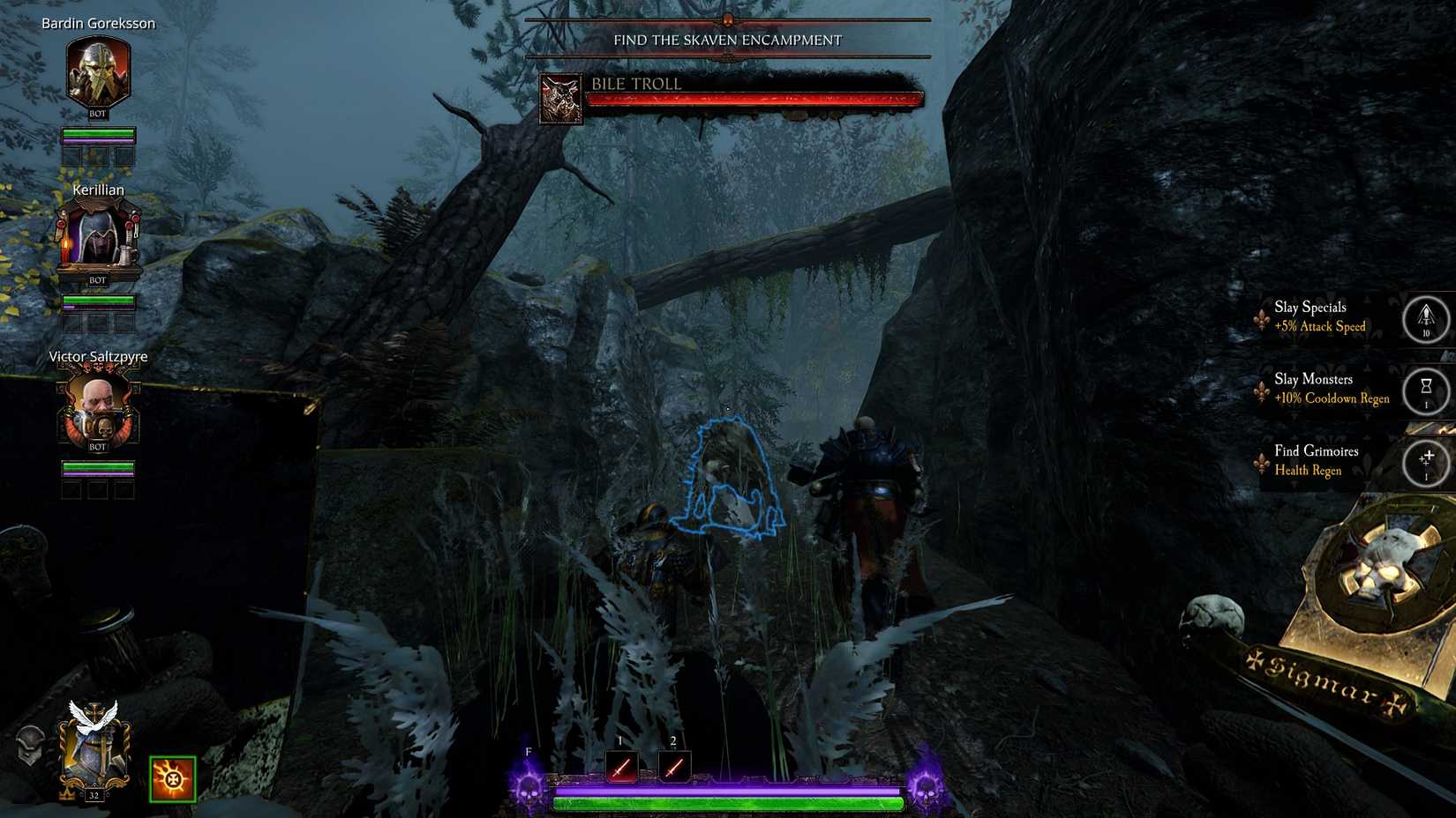 Vermintide 2 Fighting Bile Troll