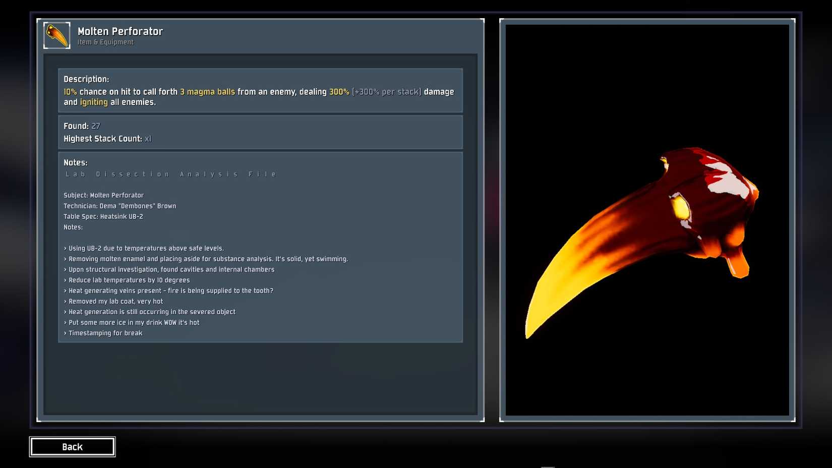 Risk of Rain 2 Molten Perforator