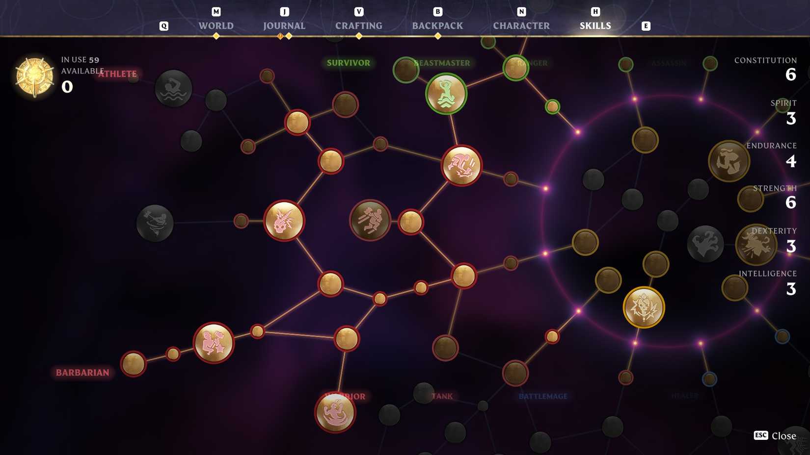 Enshrouded Barbarian Build Core Skills