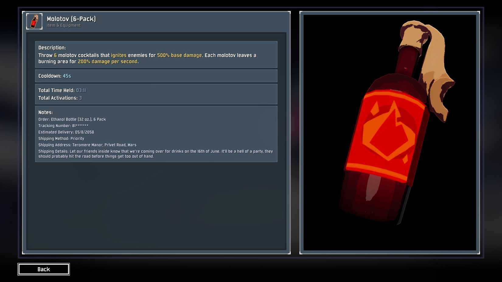 Risk of Rain 2 Molotov 6 Pack