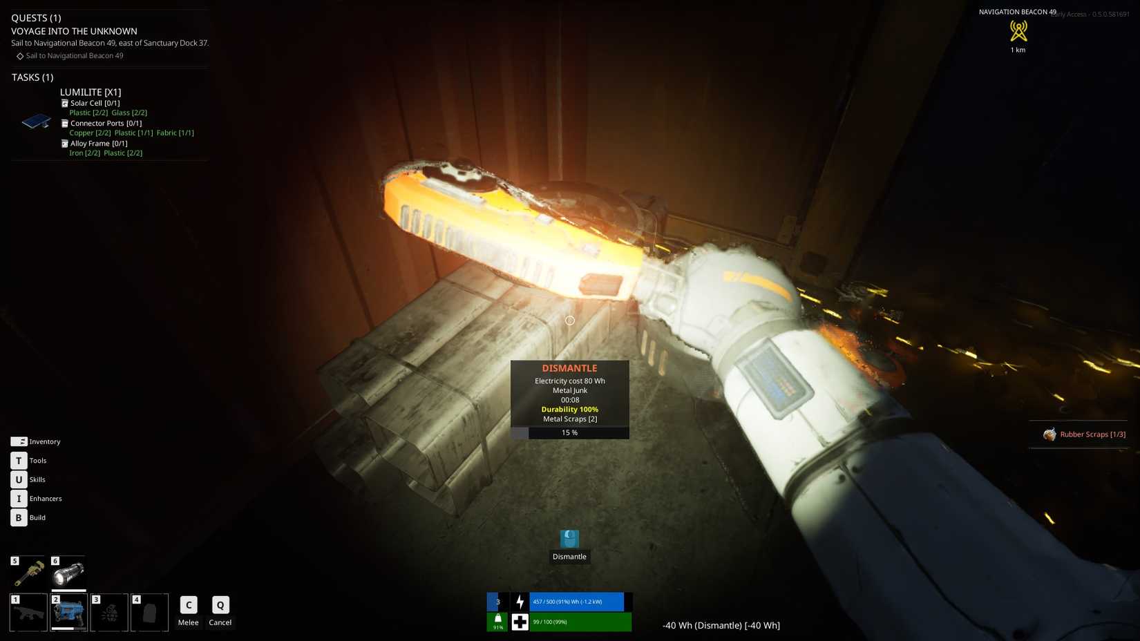 The Last Caretaker salvaging scrap