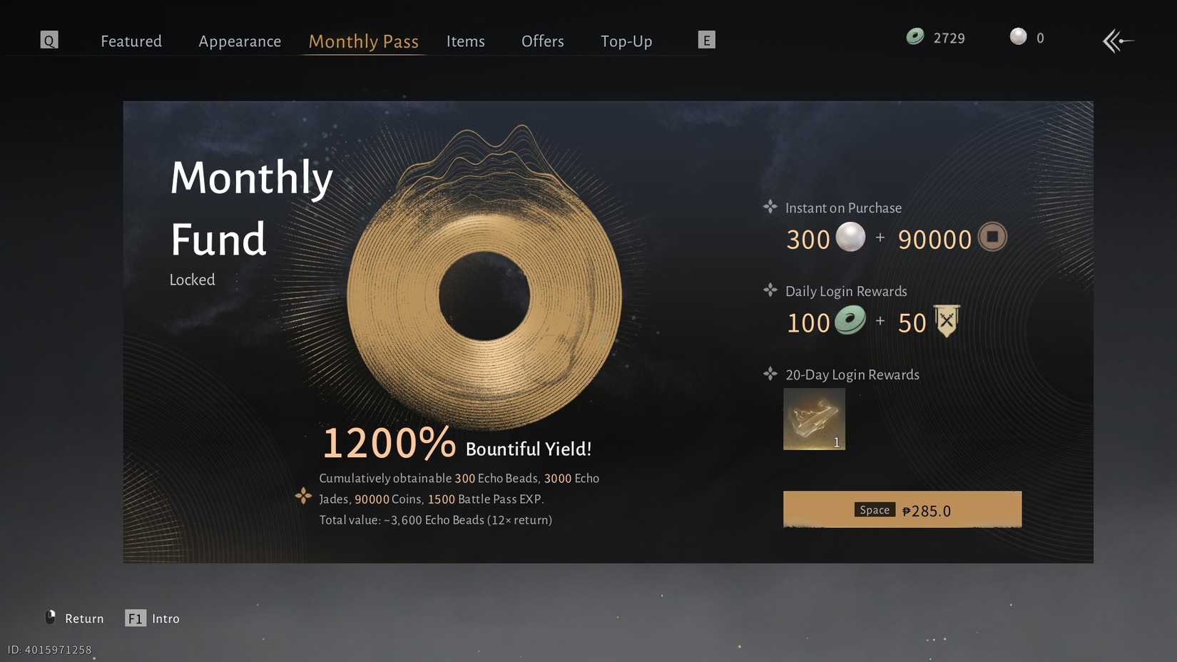 Where Winds Meet Monthly Fund