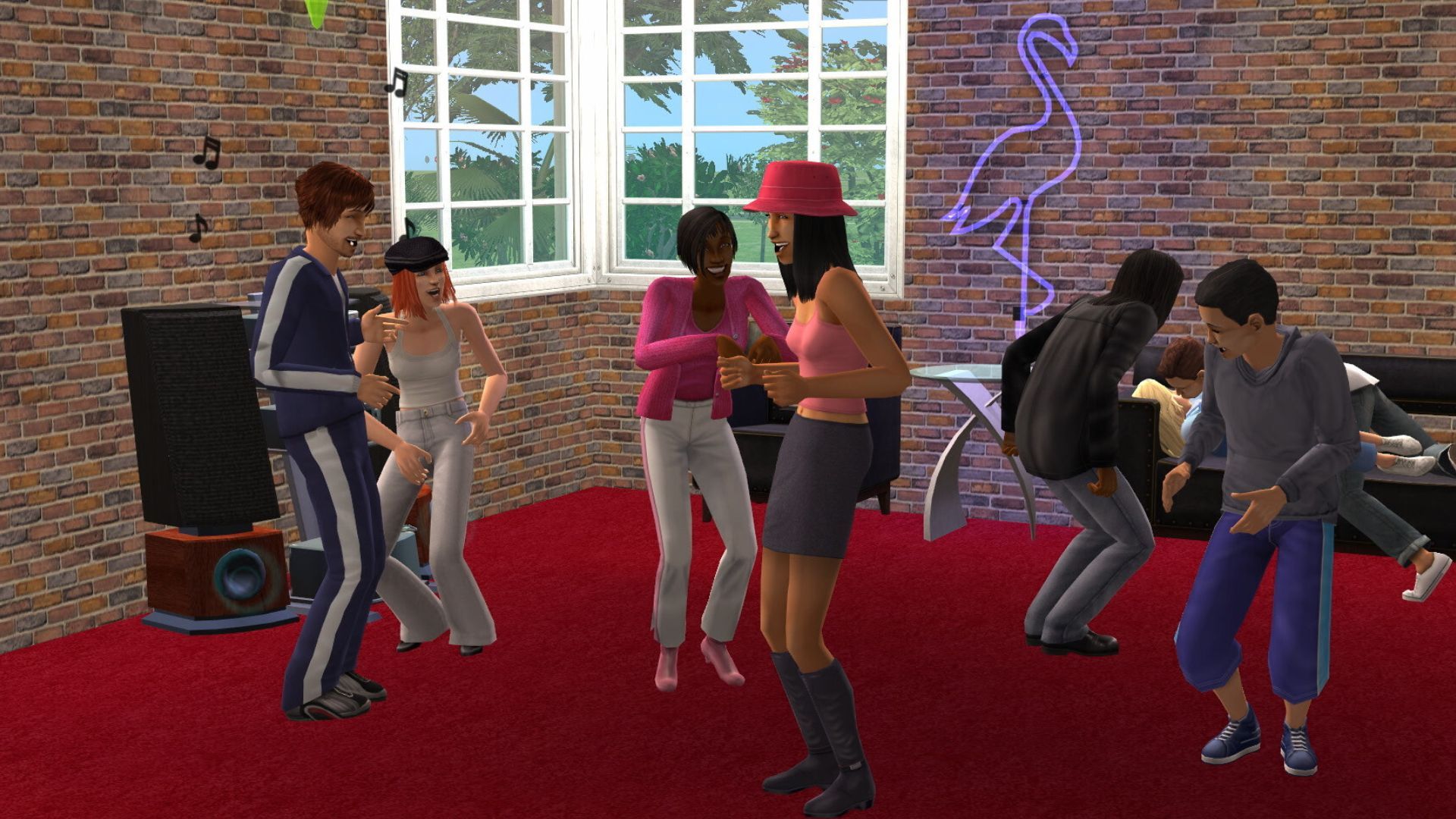 A bunch of Sims enjoying a party - The Sims 2