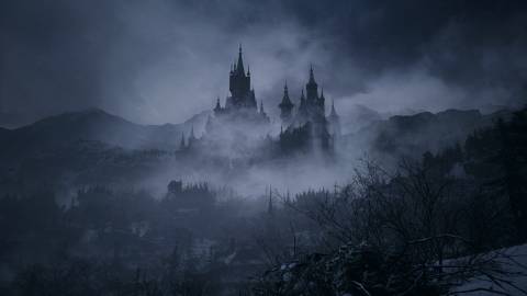 A castle valley in Resident Evil Village