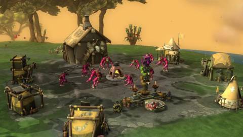 A creature village in Spore