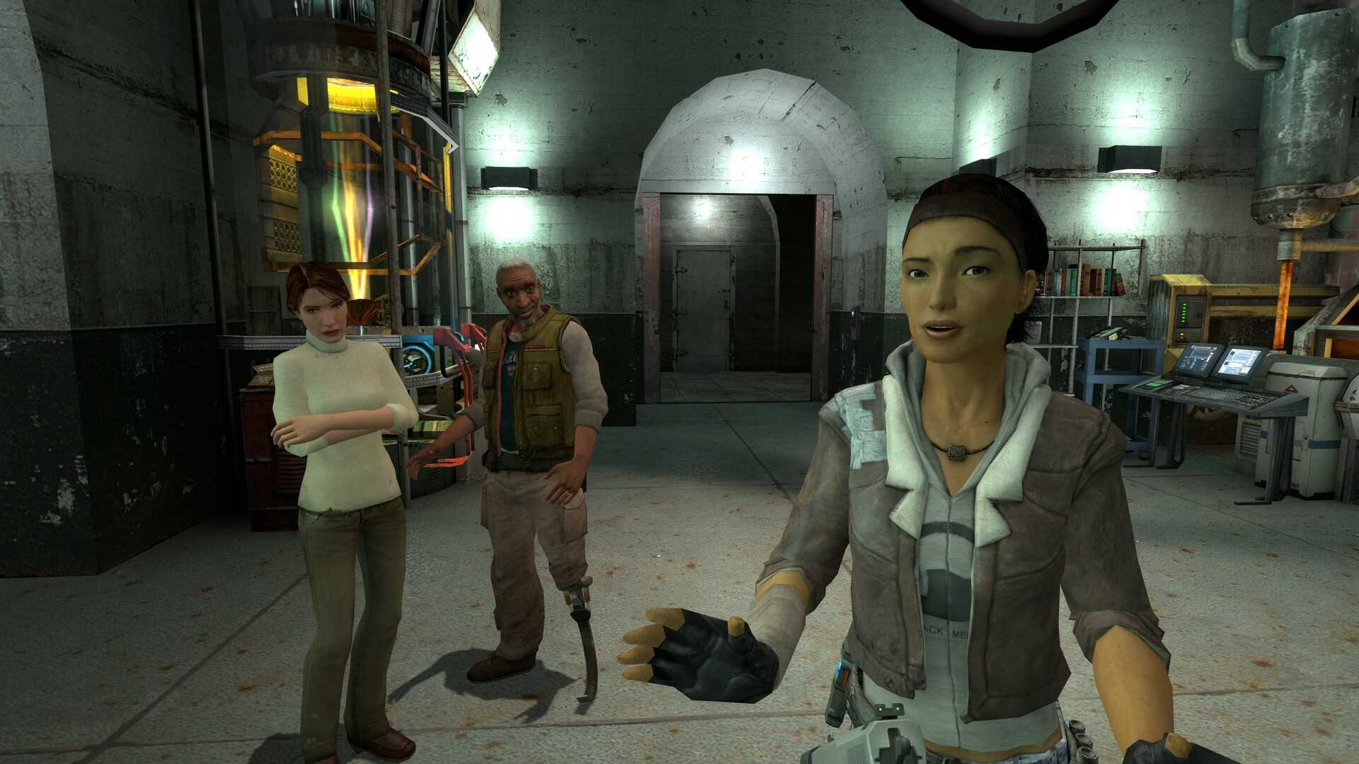 A scene featuring characters in Half-Life 2