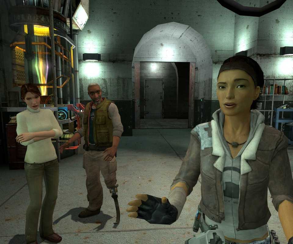 A scene featuring characters in Half-Life 2