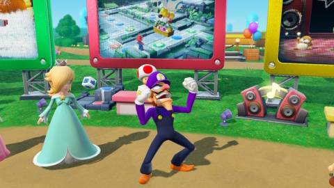 A scene featuring characters in Super Mario Party