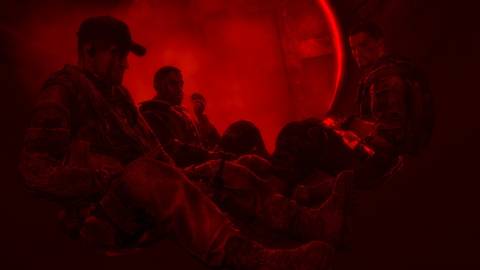 A scene featuring characters in the dark in Spec Ops The Line