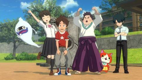 A scene featuring characters in Yo-kai Watch 4
