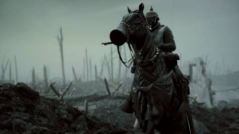 A soldier in the trenches in Battlefield 1