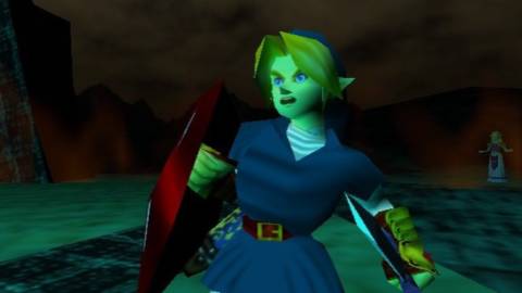 Adult Link in The Legend of Zelda Ocarina of Time