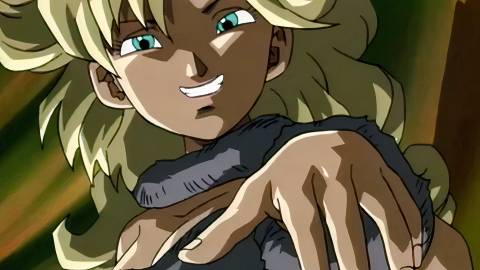 An anime cutscene featuring Ayla in Chrono Trigger